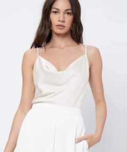 Blusa de tirantes saten